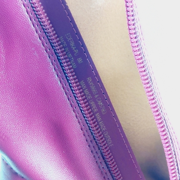 NEW Open Edit Erika Red Cranberry Faux Leather Pointed Toe Wedge Booties F625 - Picture 12 of 13